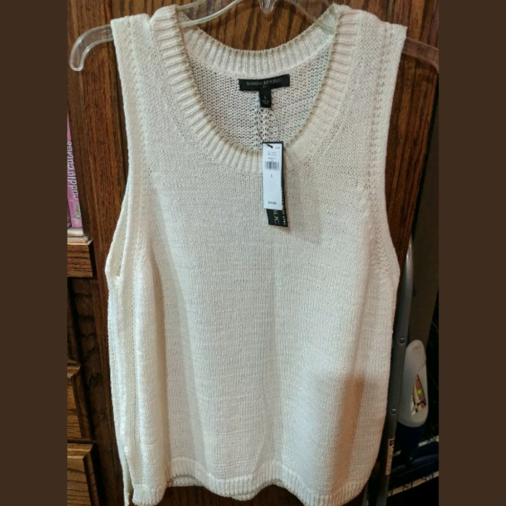 Banana Republic Sleeveless Knot Top Large